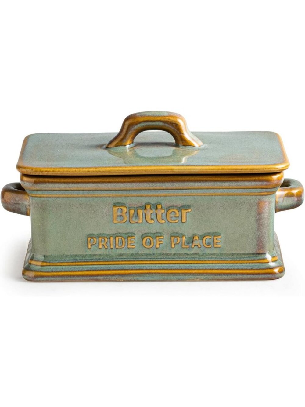 Ceramic Butter Dish with Lid | Large Countertop Butter Keeper | Farmhouse